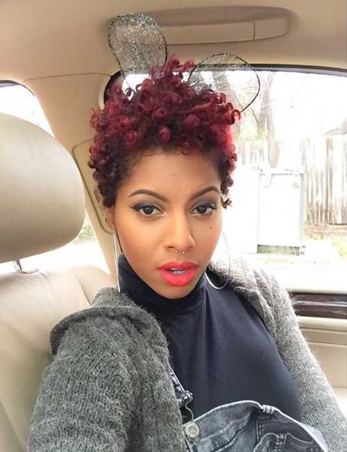 Short Curly Hair Long Top Styles for Black Women