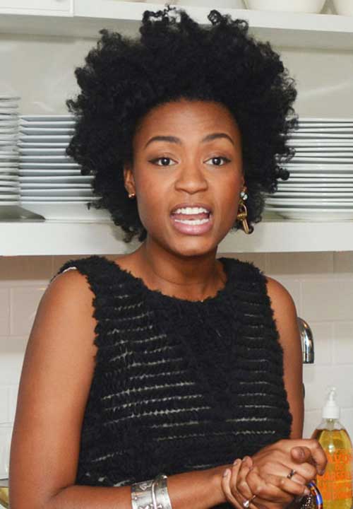 Dark Short Curly Afro Hairstyles