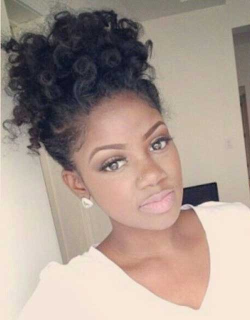 Natural Curly Short Hairstyles for Black Women 2015