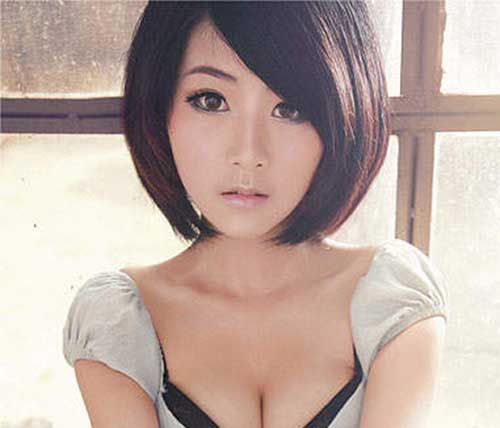 Side Swept Chinese Bob Hairstyles 2015