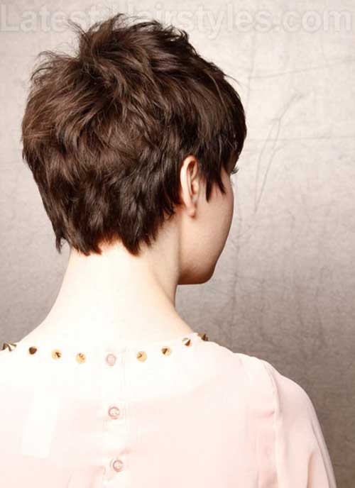 Back of Best Pixie Cut for Thick Wavy Hair
