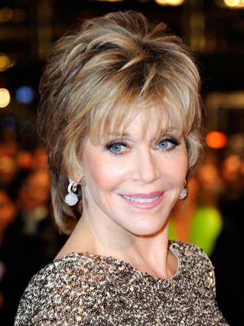 Jane Fonda Short Haircuts for Older Ladies