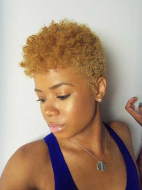 Best Natural Short Hair Blonde Color for Black Women