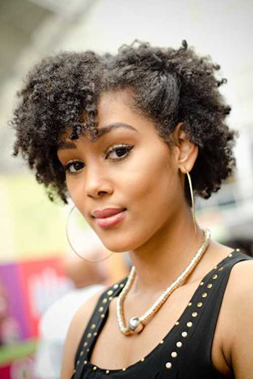 Short Natural Curly Hairstyles for Oval Faces