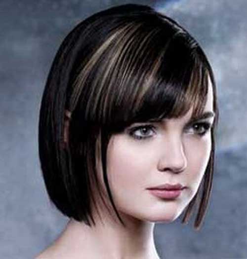 Short Haircuts with Bangs For Chubby Faces