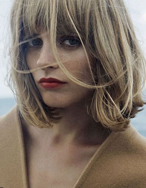 Best Cute Short Blonde Messy Haircuts with Bangs