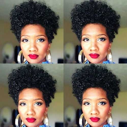 Curly Natural Hairstyles for Short Afro Hair