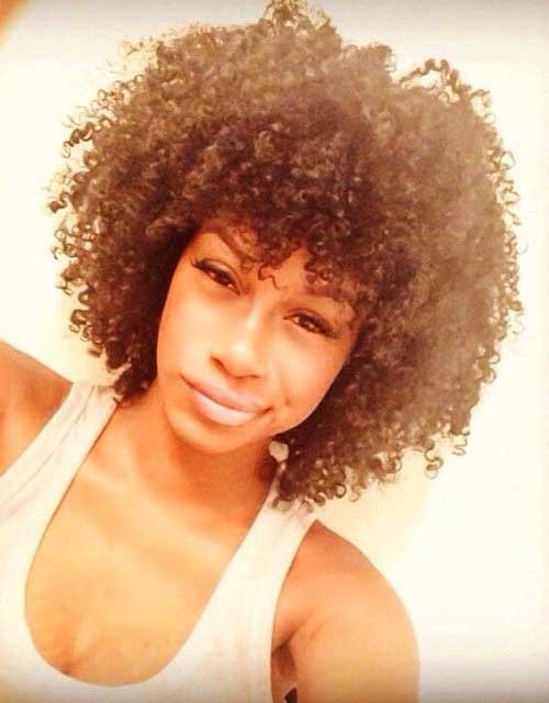 Short Afro Style Thick Curly Hairstyles
