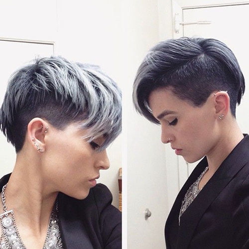 Trendy Short Hairstyles for Grey Hair Color