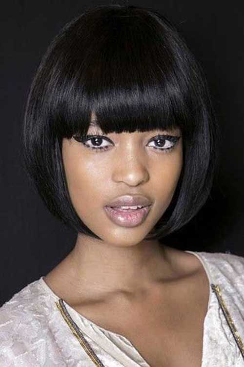 Fringe Bangs Hairstyles for Black Women