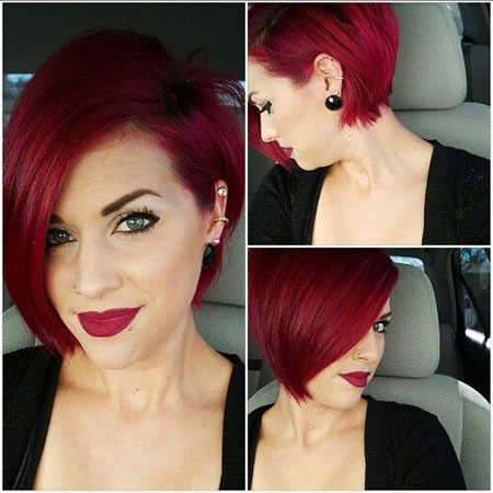 Pixie Red Color Hair