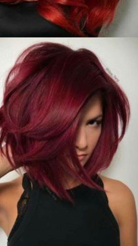 Hair Red Color Burgundy