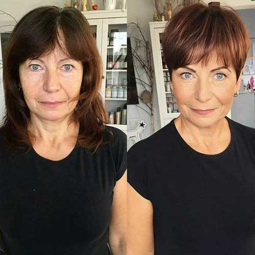 Short Haircut for Older Women with Thin Hair