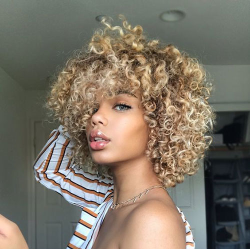 Natural Curly Short Hairstyle