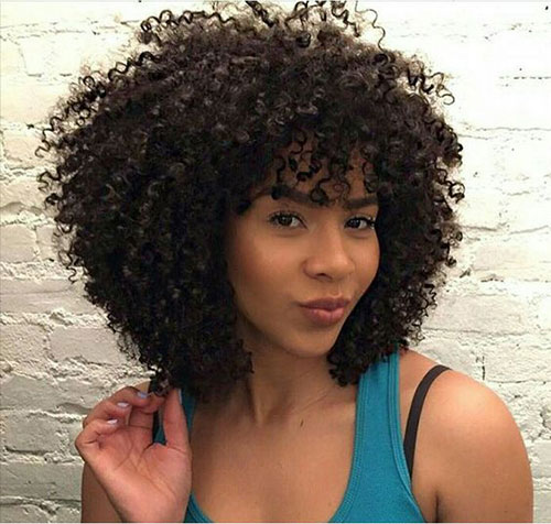 9.Curly Bob Afro Hairstyle