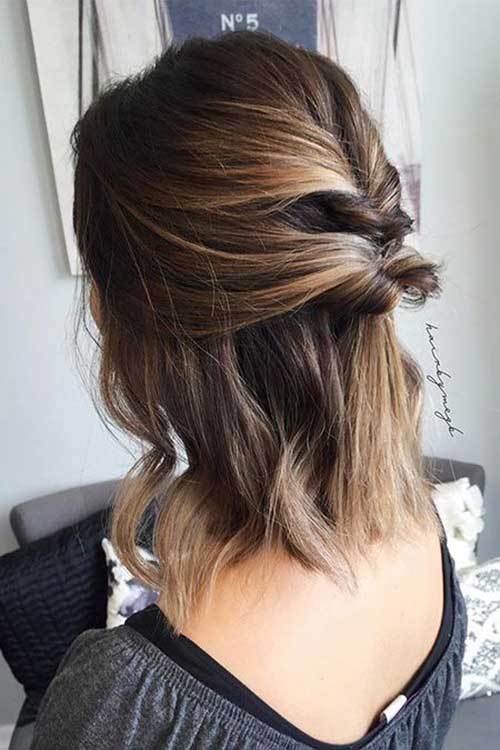 11.Easy Updo Hairstyle for Short Hair