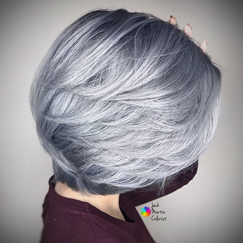 Silver Hair Color For Short Hair