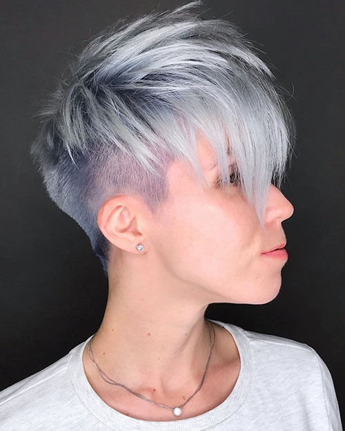 Silver Hair Color For Short Hair