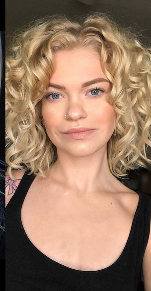 Curly Blonde Short Hairstyles