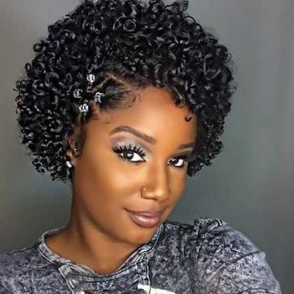 Black Short Curly Natural Hairstyles