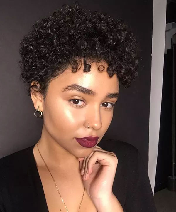 Thick Natural Curly Short Hairstyles