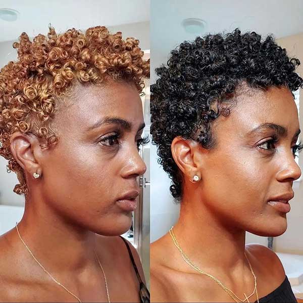 Short Natural Curly Afro Hairstyles